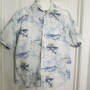 cotton Fish Print shirt Reel Legends